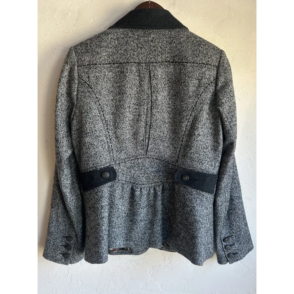 Cabi Fox Hunt Blazer Jacket 10 Wool Tweed Equestrian Old Money Preppy Button - Picture 2 of 12